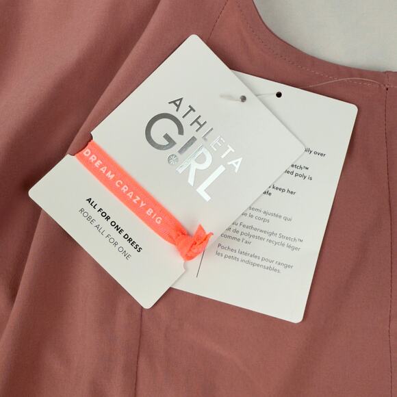 Athleta Girl All For One Dress Sleeveless XXL 16 NWT Tie Waist Pockets Racerback - Picture 5 of 12